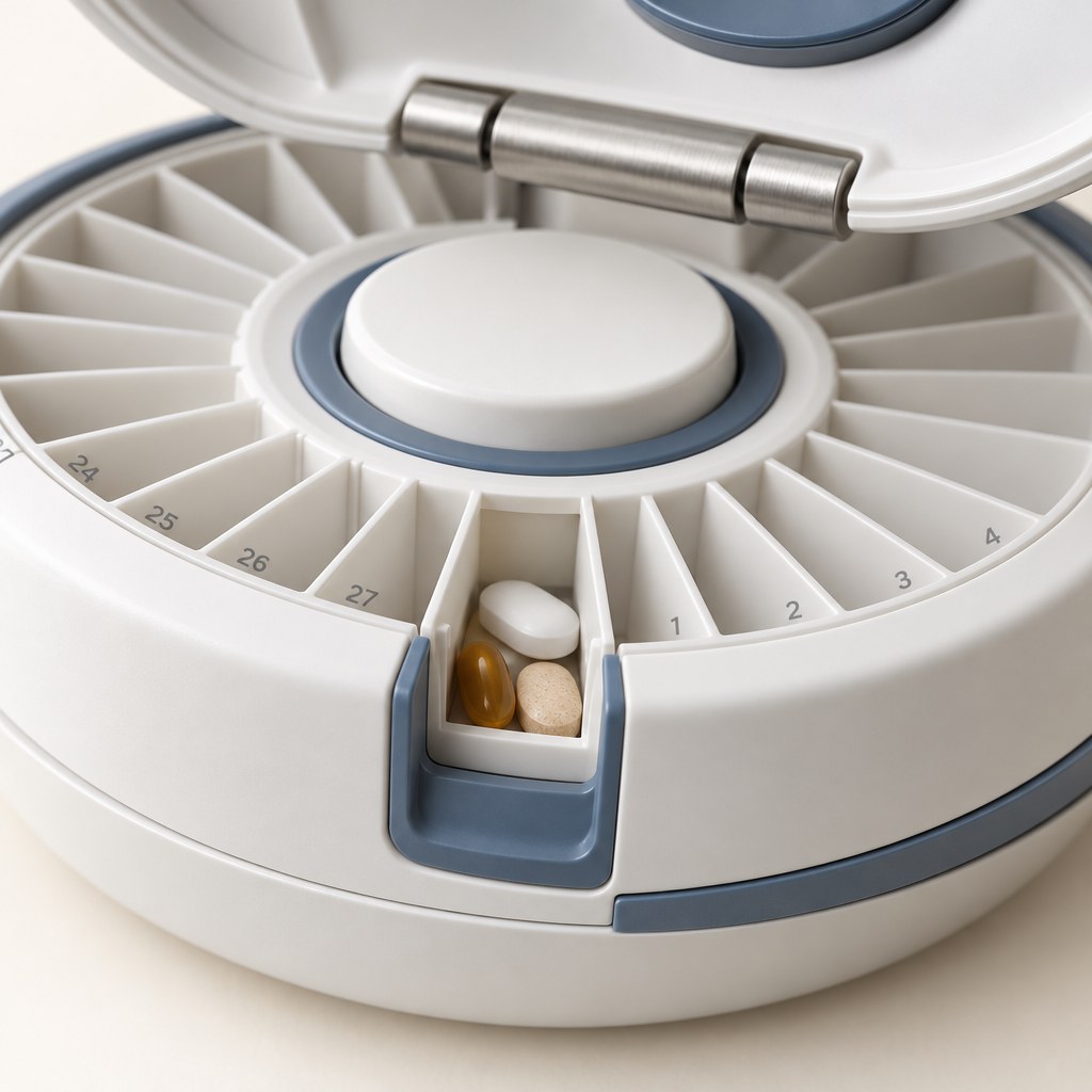 Kinvora Guard locking lid and carousel close-up